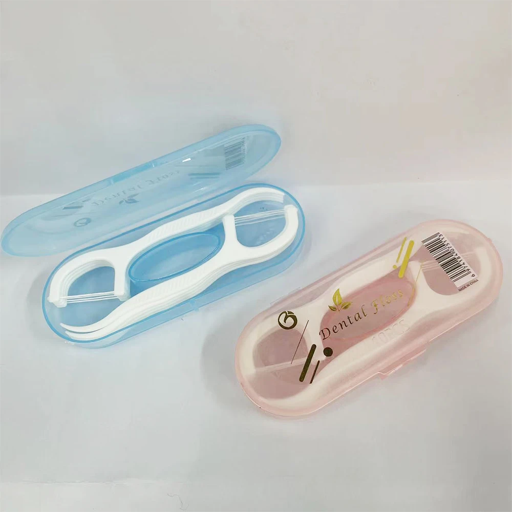 10pcs Dispenser Portable Toothpick Dental Floss Stick Storage Thread Holder Picks Teeth Cleaning Tool Small Hilo Storage Box