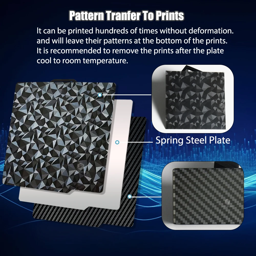 3D Printer Build Plate For Bambulab 257 Smooth PEI Textured PEI PEO A1 P1s X1c Plate Double Side Spring Steel Sheet