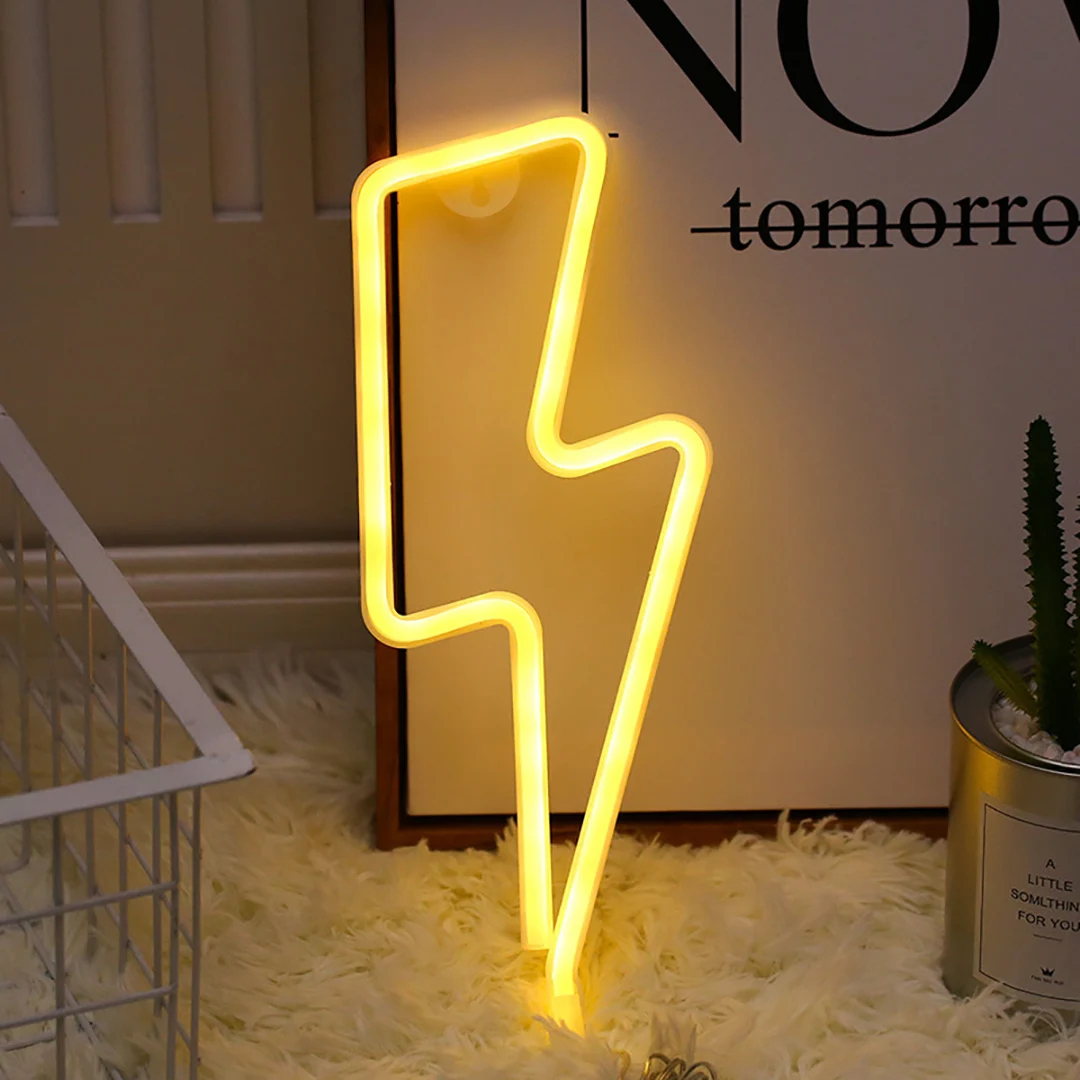 Luz de neón LED relámpago
