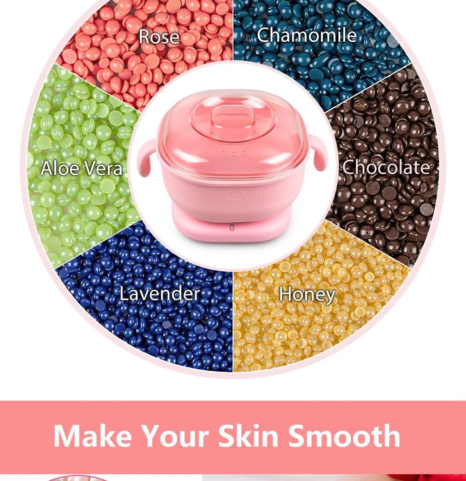 Foldable Depilator Wax Heater Silicone Wax Pot Heating Melting Bean Non-Stick Pan Easy to Clean Beauty Care