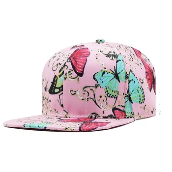1pcs Flower Women Cap Acrylic Plain Snapback Hat High Quality Adult Hip Hop Baseball Cap Girl Outdoor Leisure Baseball Flat Hat 2