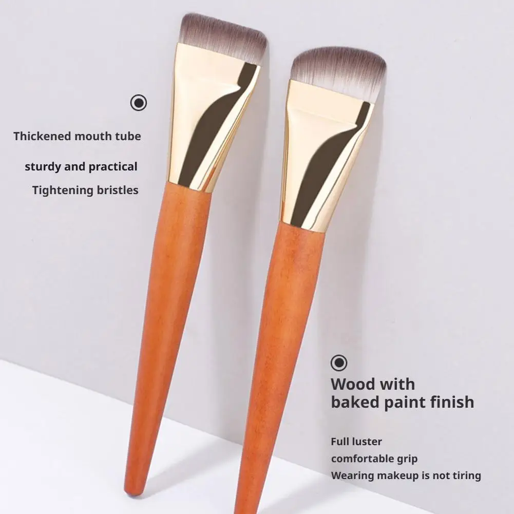 Ultra Thin Foundation Brush Flat-head Slanted-head Smooth Traceless Makeup Brush Soft Bevel Design Contour Brush Cosmetic Tools