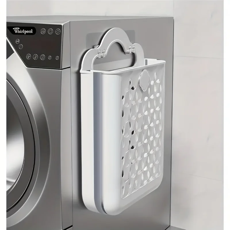 Modern Foldable Wall-Mounted Laundry Basket & Storage Organizer