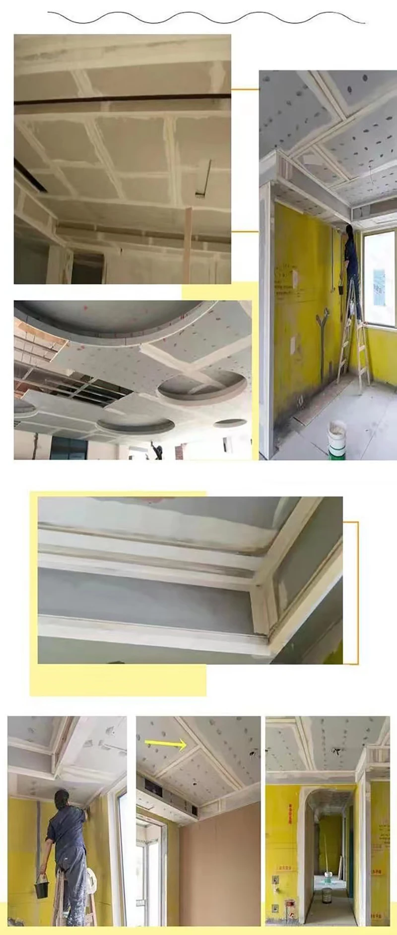 de gesso Gap Caulking, Fita de costura