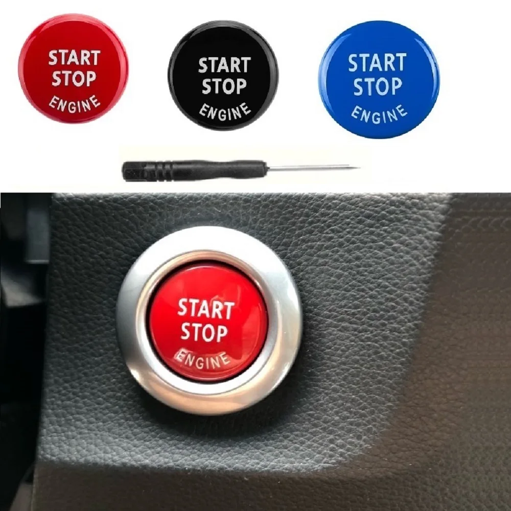 

Car Engine START Button Replace Cover STOP Switch Accessories Key Decor for BMW X1 X5 X6 E71 Z4 E89 3 5 Series E90 E91 E60 E87