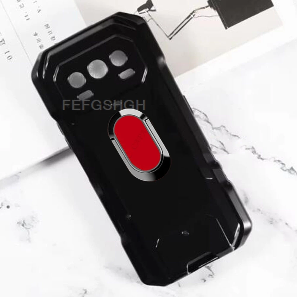 Durable 6.78 TPU Soft Silicone Phone Case with Back Ring Holder Bracket
