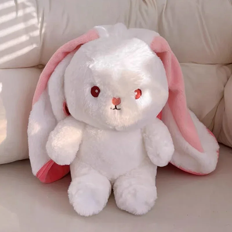 25cm Strawberry Cute Carrot Rabbit Plush Toy Stuffed Creative Into Fruit Transform Baby Cuddly Bunny Doll for Kid Birthday Gift