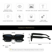 KLASSNUM Men Square Frame Sunglasses 2026 Luxury Brand Designer Sun Glasses Retro Trendy Shades UV400 Unisex Women Glasses New 6