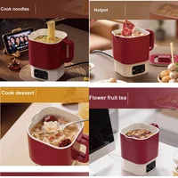 Bouilloire Électrique Portable 1000ml, Marmite Électrique Pliante en Céramique, Multifonction, avec Fonction de Maintien au Chaud Automatique, 110V/220V 4