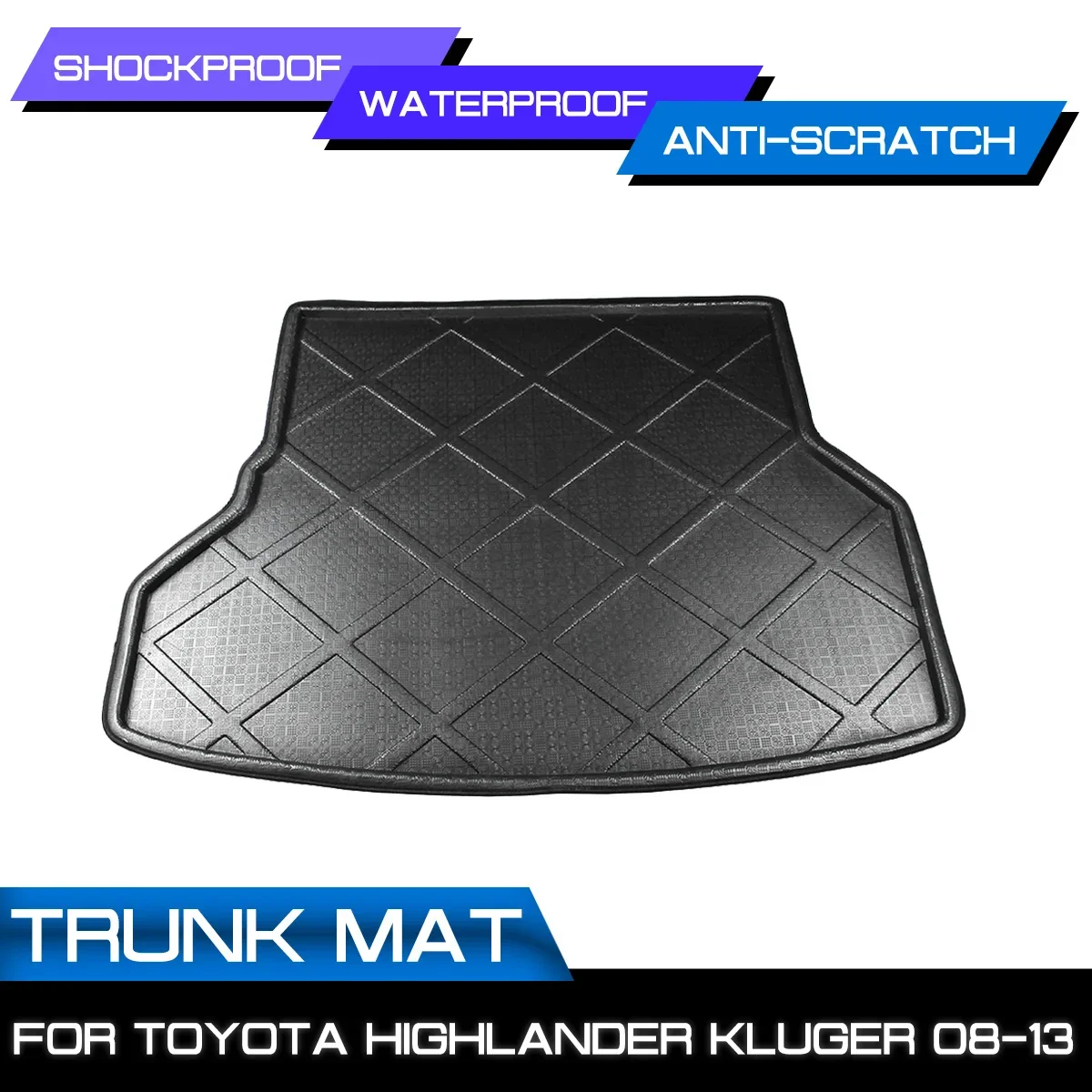 

Коврик для багажника автомобиля, водонепроницаемые напольные коврики, коврик для защиты от грязи, поднос для груза для Toyota Highlander Kluger 2008-2013