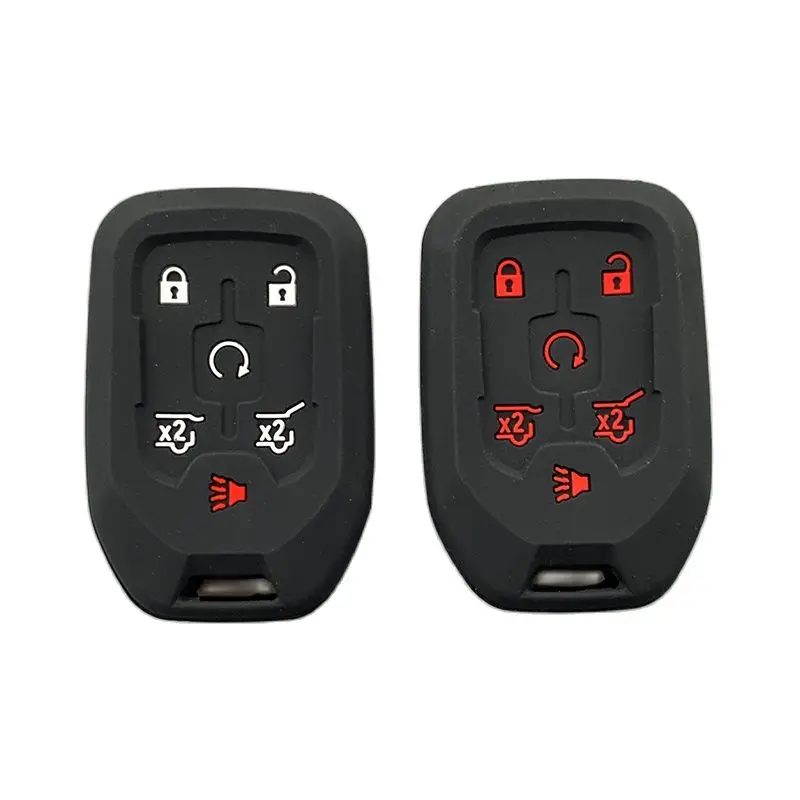 Silikon Auto Schlüssel Abdeckung Fall Für Chevrolet Camaro 2015 2016 GMC Yukon Suburban Tahoe Smart 6 Tasten Auto Zubehör