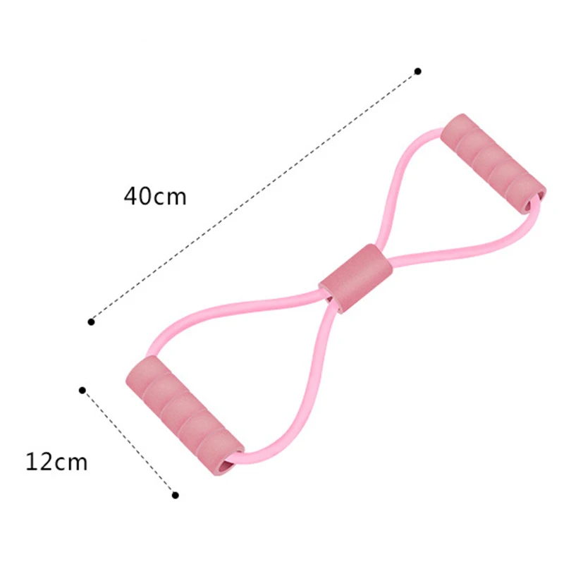 Fitness resistance band 8 word tensioner back yoga training elastic tube chest expansion