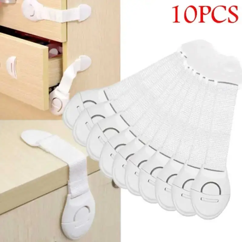 Child Lock 10PCS Baby Safety Lock Drawer Lock Multi-functional Anti-pinch Safety Toilet Latch Products