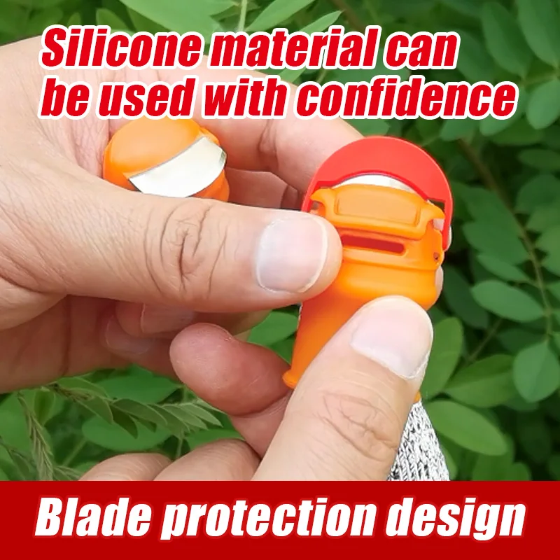 Finger Protector Silicone Thumb Knife Protector Gears Cutting Vegetable Harvesting Knife Pinching Plant Blade Scissors Gloves