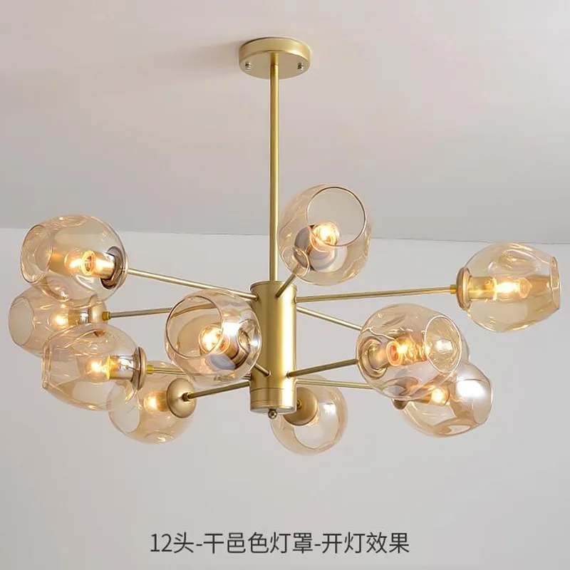 

LOFT Modern Gold Lustre chandeliers 6-16 Arms Retro Adjustable Edison Bulb Lamp E27 Art Spider Ceiling luminaire Fixture