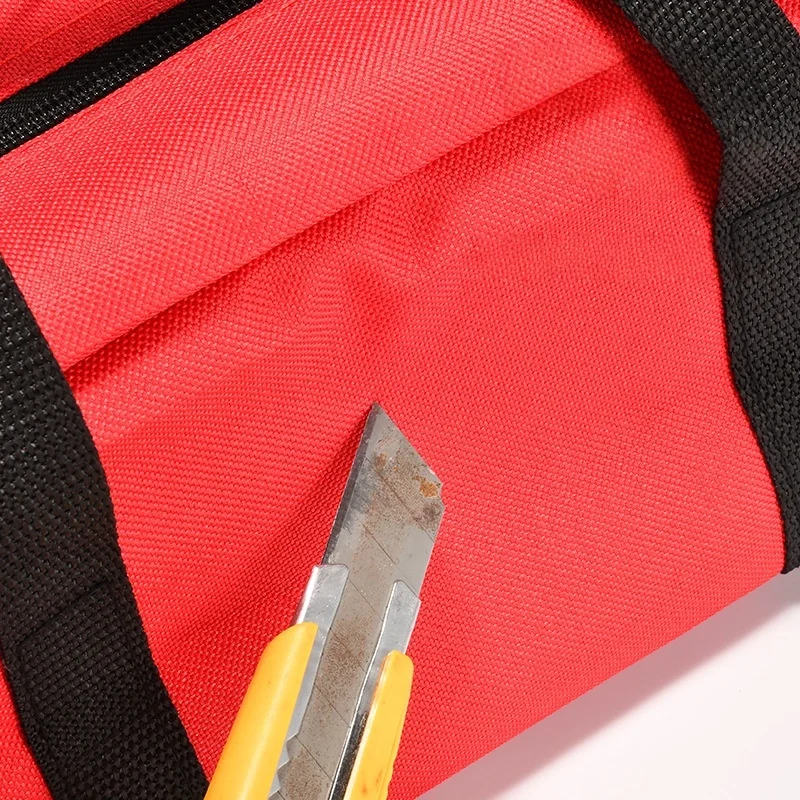 Professional Tool Bag Canvas Utility Tote Tool Organizer Wide Mouth Waterproof Versatile Handbag for Electrician Carpenter