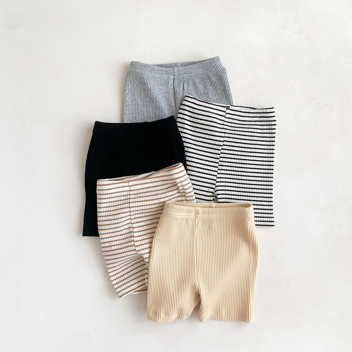 

2023 Summer Baby Trousers Pants Ribbed Elastic Striped Pants Children's Casual Infant Clothing Kids Toddler Boys Girl Clothes