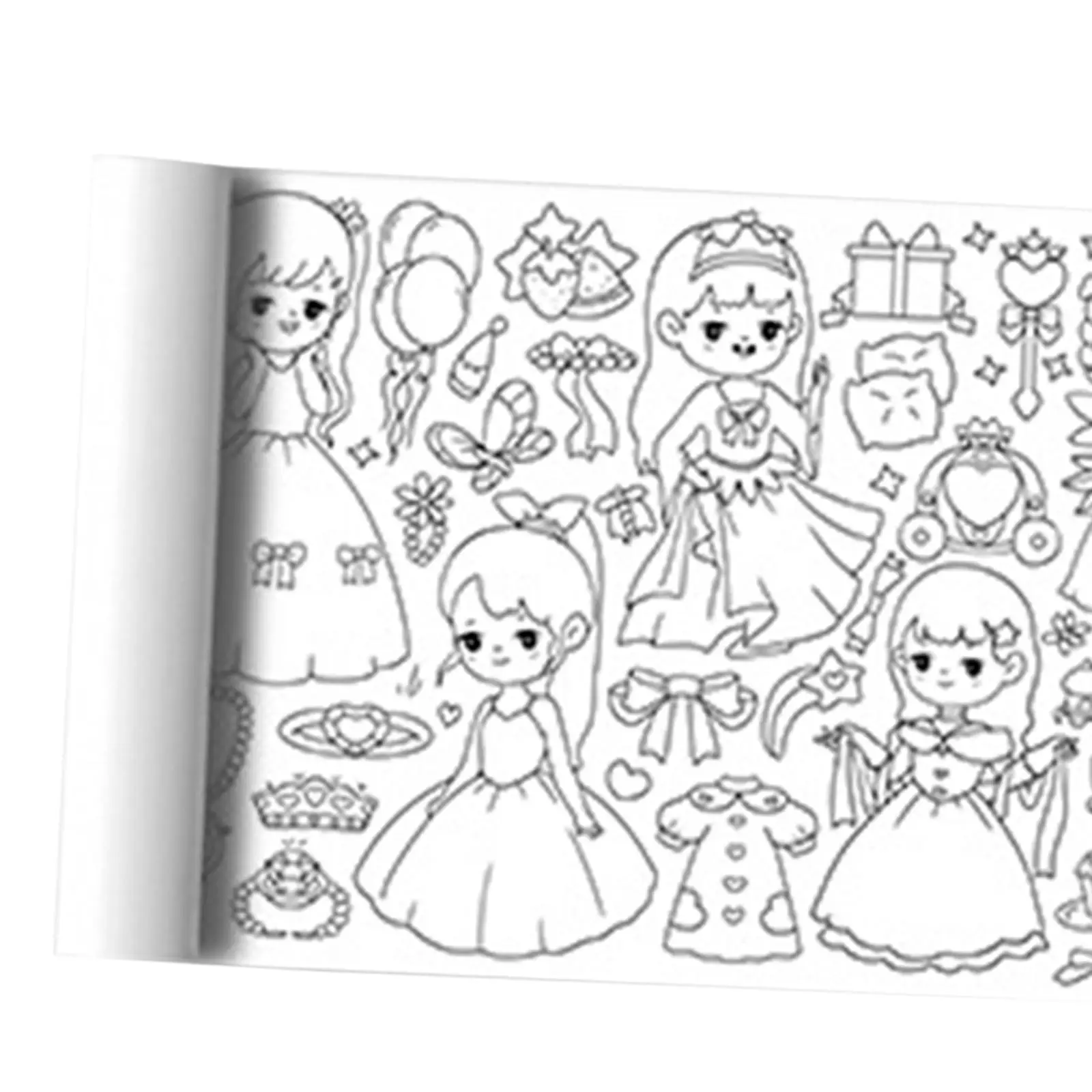

Large Coloring Paper Roll with Tear Off Line Colorable for Birthday Home