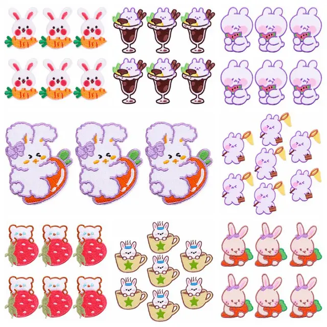 43 Toppe Termoadesive Ricamate - Motivi Divertenti, Per Jeans E Magliette, Fai Da Te - Foto 8