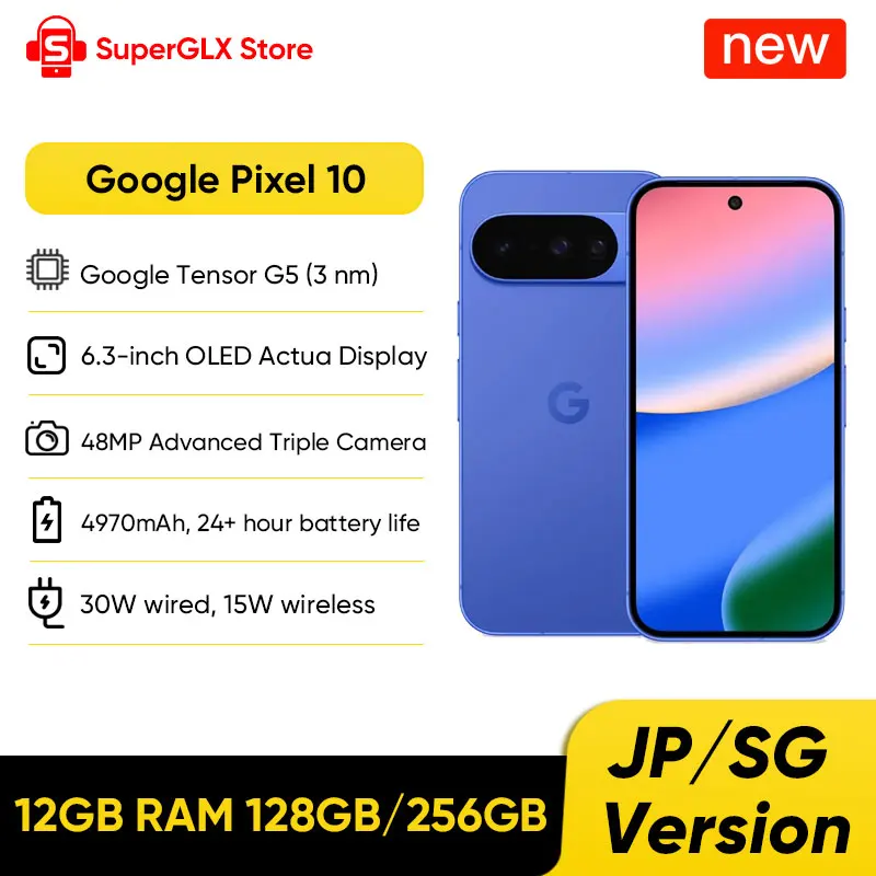 2025年新型 Google Pixel 10 スマートフォン Google Tensor G5 6.3