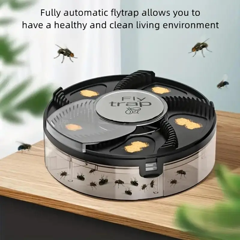 Fly Trap Plug In Portable Harmless Plug-in Fly Exterminator Electronic Zapper Indoor Trap With USB Charging Fully Automatic_voghion.com