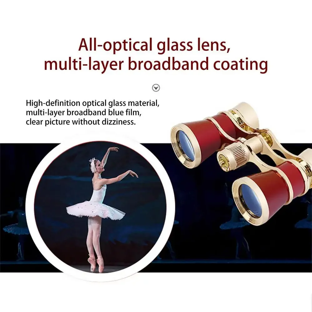 1PCS Theater Binoculars Retro glasses Mini binoculars with foldable handling for concerts 5