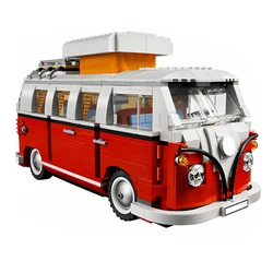 Voiture de camping Car Volkswagen T1, série technique, Van VW, modèle de voiture, blocs de construction compatibles 10220, bricolage de briques, jouets pour cadeau de noël 