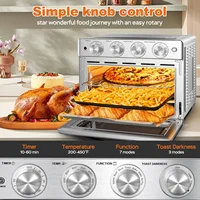 Chef Air Fryer Oven 26 QT, Big Air Fryer, Toast Oven with Bake, Roast, Pizza, Convection Oven, Easy to Use & Clean, 6 Slice 2