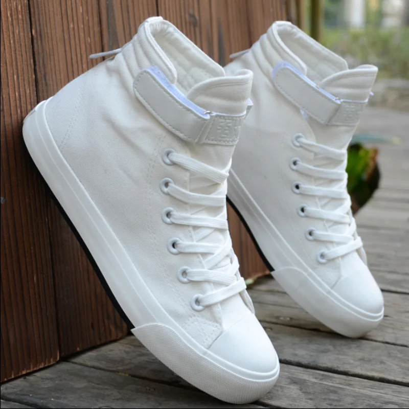 

Men Shoes High Top White Canvas Shoe 2024 Spring Women Sneakers Fashion Breathable Canvas Sneakers Non-slip Unisex Casual Shoes