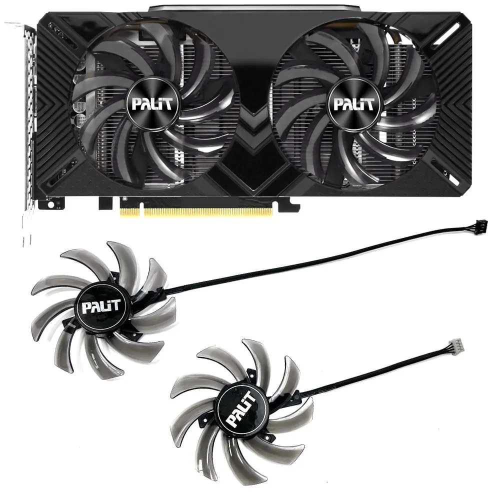 Palit Gtx 1660 Super fã Gpu para Palit Rtx 2070 Dual 2060 Duplo Gtgtx 1660 Fan 1660 ti Dupla Placa de Vídeo Ventilador de Refrigeração Novo Ga91s2u Fdc10h12s9-c