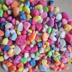 Natural Decorative Pebbles for Aquarium, Garden, and Lawn Enhancement - 200g (Colorful)