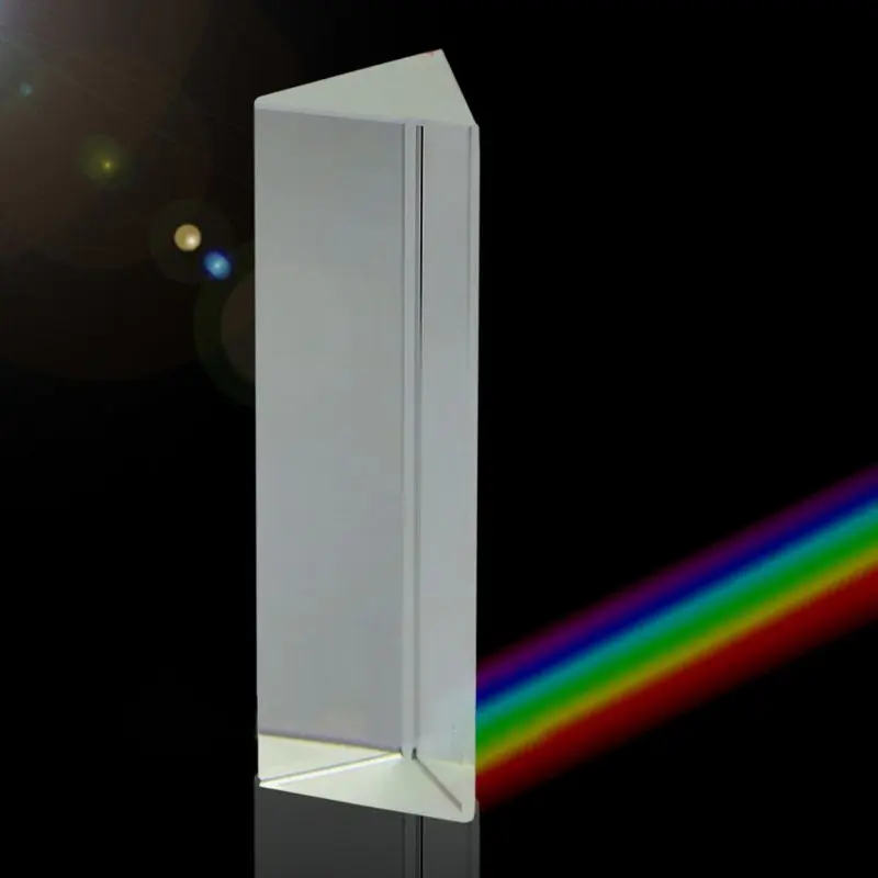 

Optical Glass Triangular Prism Crystal Triangular Prism for Teaching Light Spectrum Physics Photo Photography Prism Tool