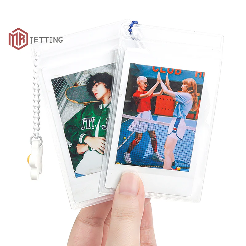 5 개/대 3 인치 필름 투명 사진 보관함 Fujifilm Instax Mini 12/11/9/8/7 용 스트랩이있는 인스턴트 카메라 사진 케이스