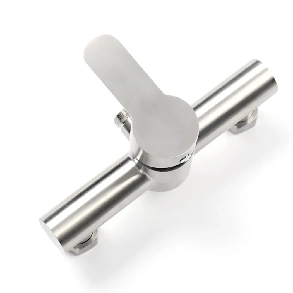 Stainless Steel Bathroom Shower Faucet Hot And Cold Water Mixer Triple Bathtub Faucet Valve Nozzle Tap Wall Mounted Metal Handle