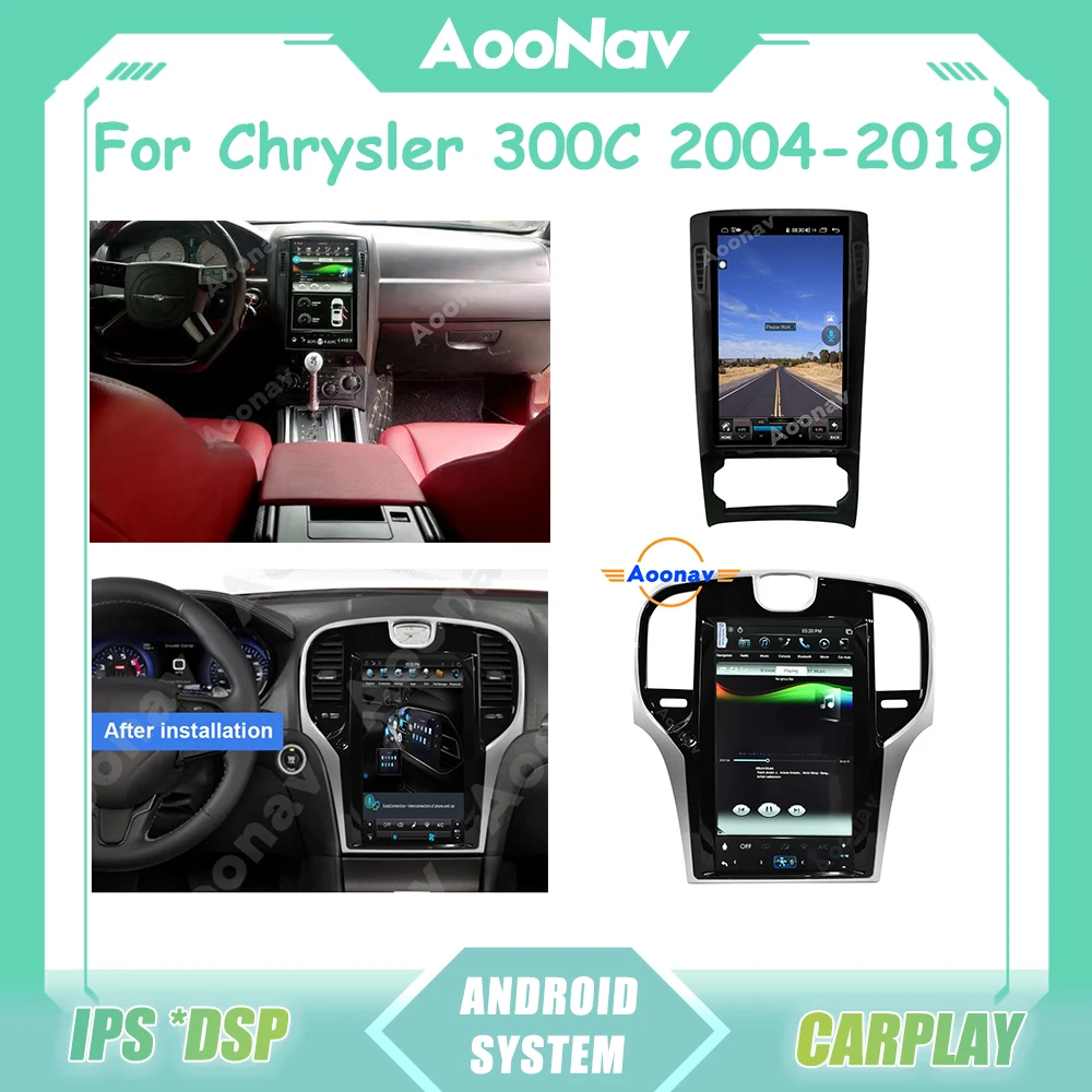 Android 11 ダブルディン 9インチ 4G 内蔵 ナビゲーション SWC アンド 300C BT 2004-2011 Carplay プレイ  カー マルチメディア 5G ビデオ ステレオ 衛星ナビ プレーヤー Wifi ラジオ DSP プラグ FM C-HRYSLER GPS