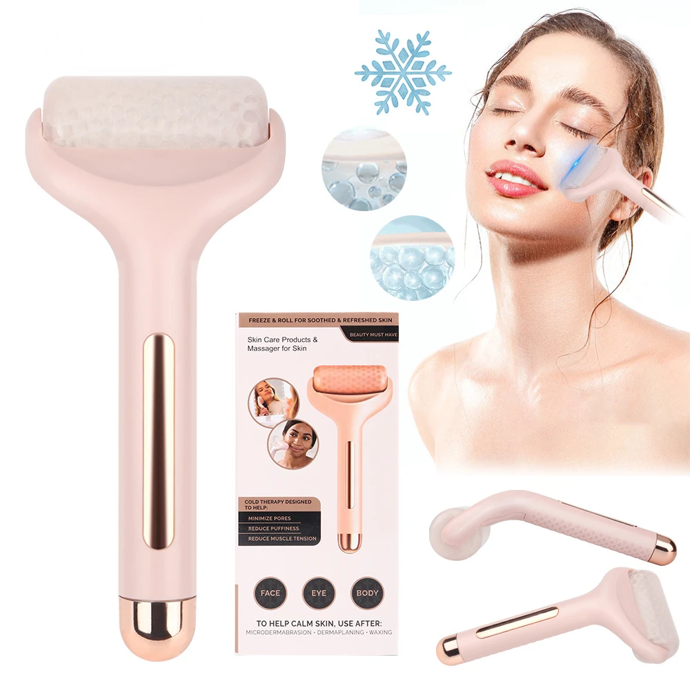 

Pink Ice Roller,Face Roller Massager for Puffiness Relief Pain and Minor Injury,Beauty Products To Tighten Pores Whiten Skin