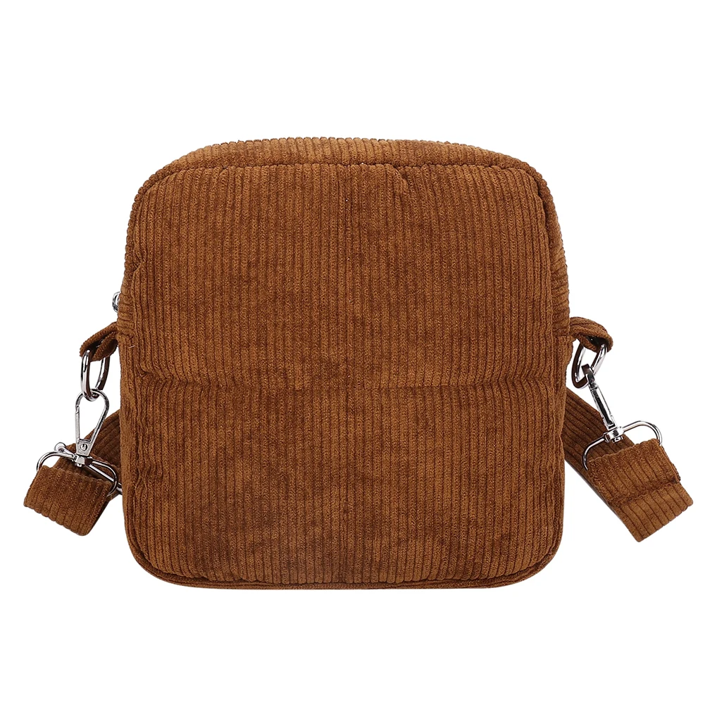 Women Corduroy Messenger Bag Casual Crossbody Sling Bag Versatile