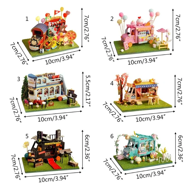 DIY Dollhouse Kit with Lights Creative Room Mini Doll House Accessories with Furniture for Kids Teens Adults 6