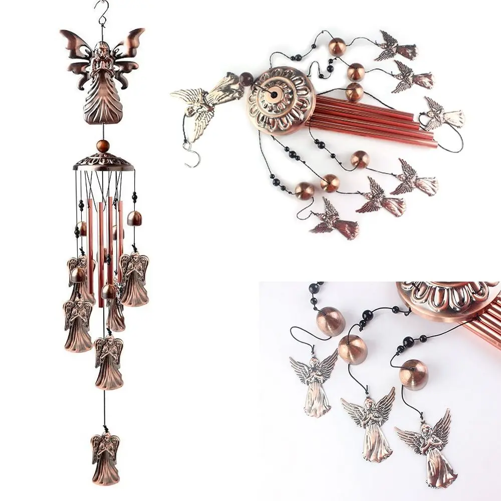 Outdoor Butterfly Bird Wind Chimes Crisp Sound Tube DIY Hanging Wind Chime Retro Creative Lucky Pendants