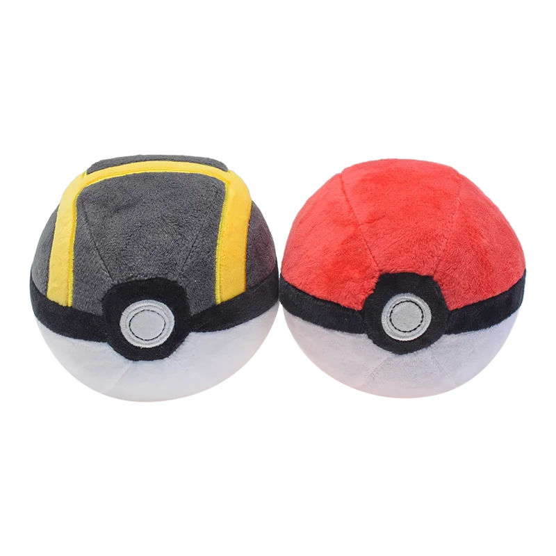 Poké Ball Plush Toy Collection - Soft Stuffed Cartoon Backpack Pendant & Birthday Decoration