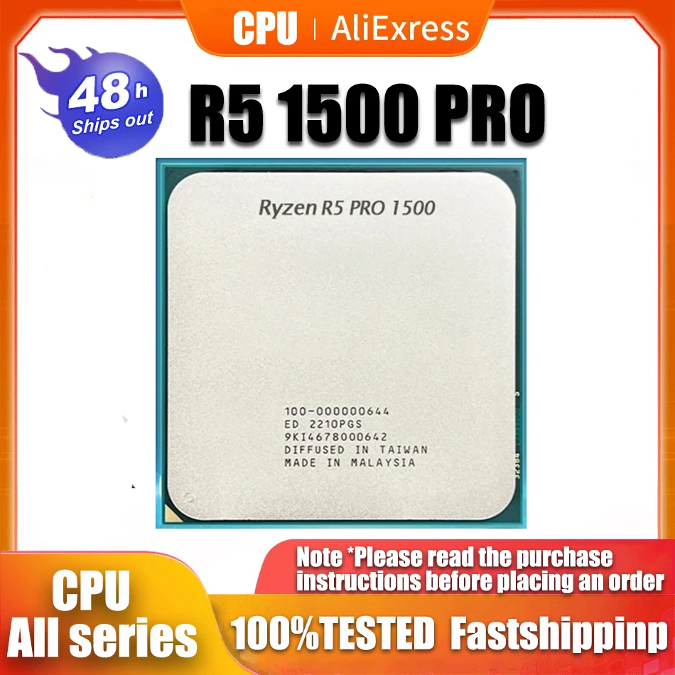 Amd Ryzen 5 Pro 1500 R5 1500 R5 Pro 1500 3.5 Ghz Processore Cpu Quad-Core Socket Am4