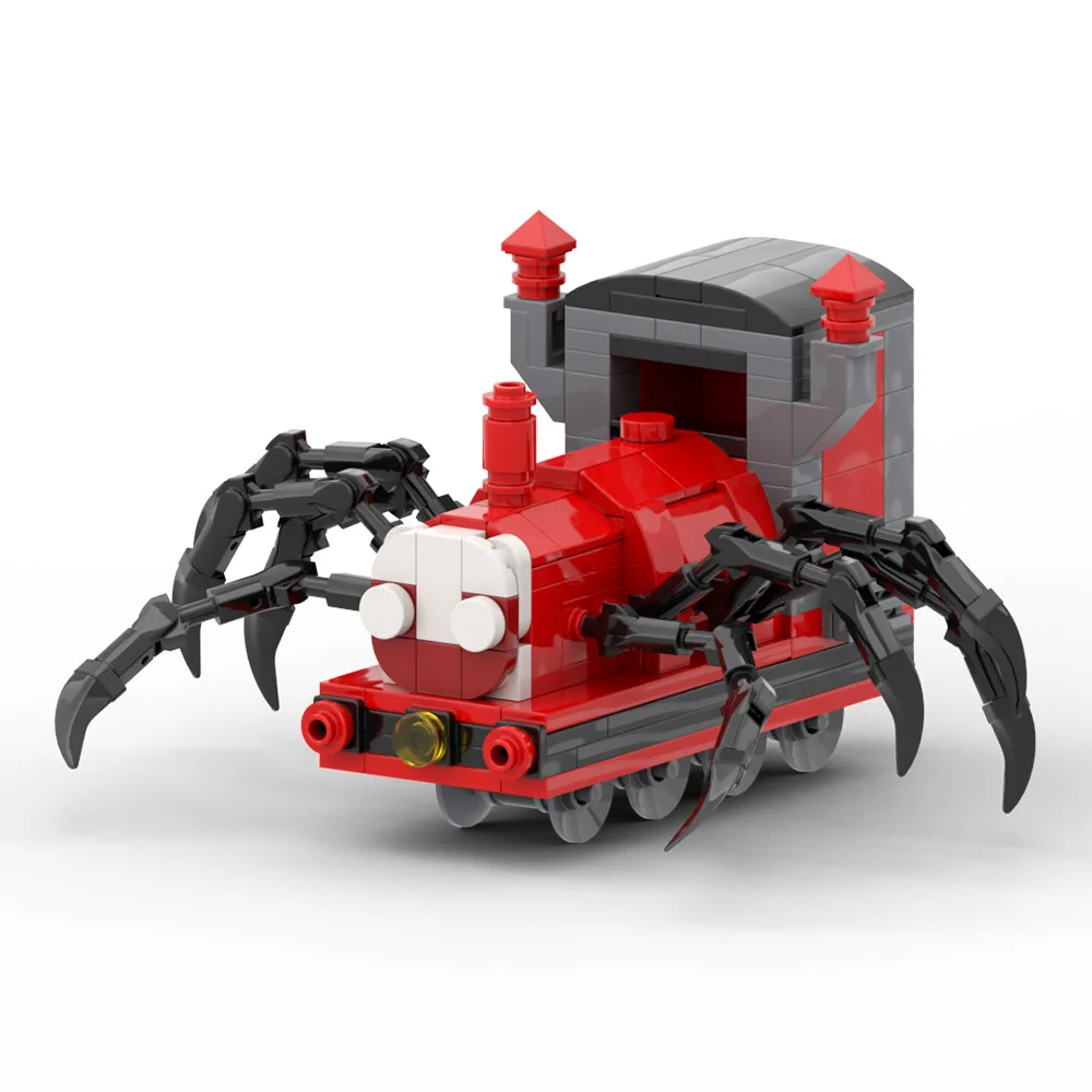 Moc horror jogo choo-choo charles ônibus comedor blocos de construção trem  aranha monstro figuras tijolos