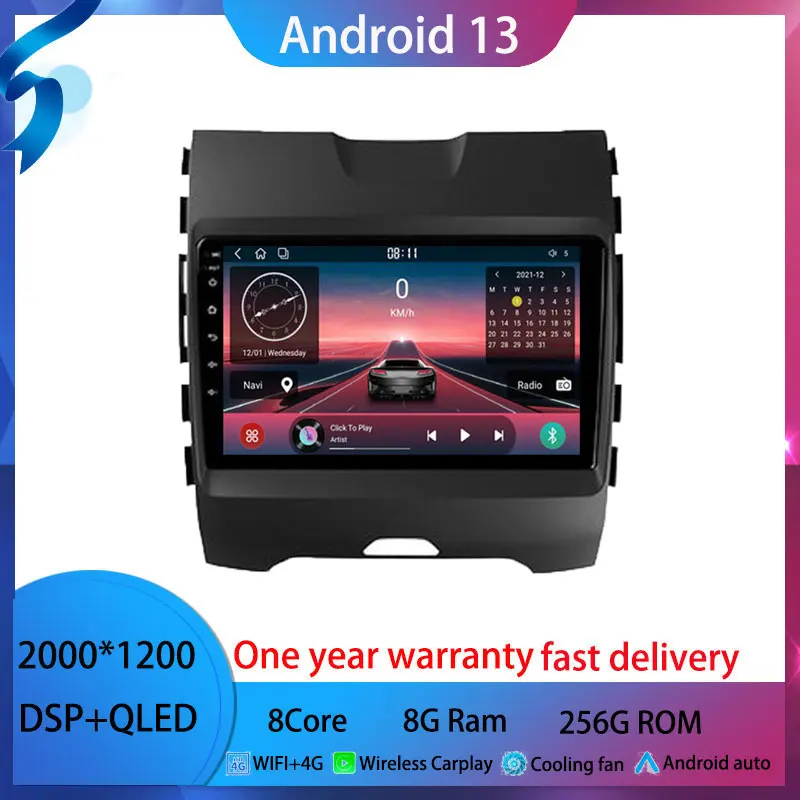 

Android 13 For Ford Edge 2 2015 - 2018 Car Radio Multimedia Video Player Android auto wireless adapter
