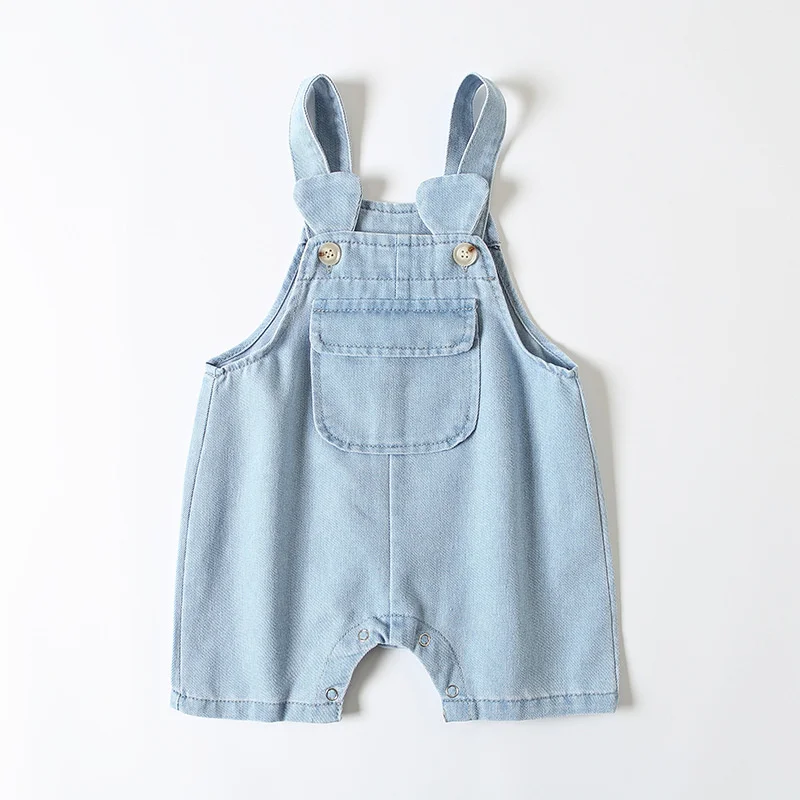 

2023 Overalls Shorts Denim Jumpsuit For Baby Summer Toddler's Baby Girls Boys Overalls Cotton Girl Boy Casual Playsuit Trousers