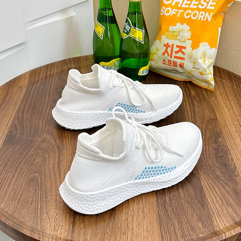 New Running Shoes Ladies Breathable Sneakers Summer Light Mesh Air Cushion Women'S Sports Shoes Outdoor Lace Up Training Shoes