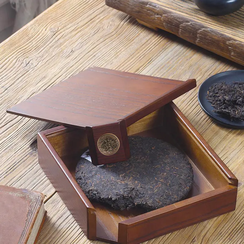 

Ящик для хранения из массива дерева в стиле ретро, креативный рельефный органайзер для чая в гостиную, Простота печати, коробки для закусок, украшение для дома