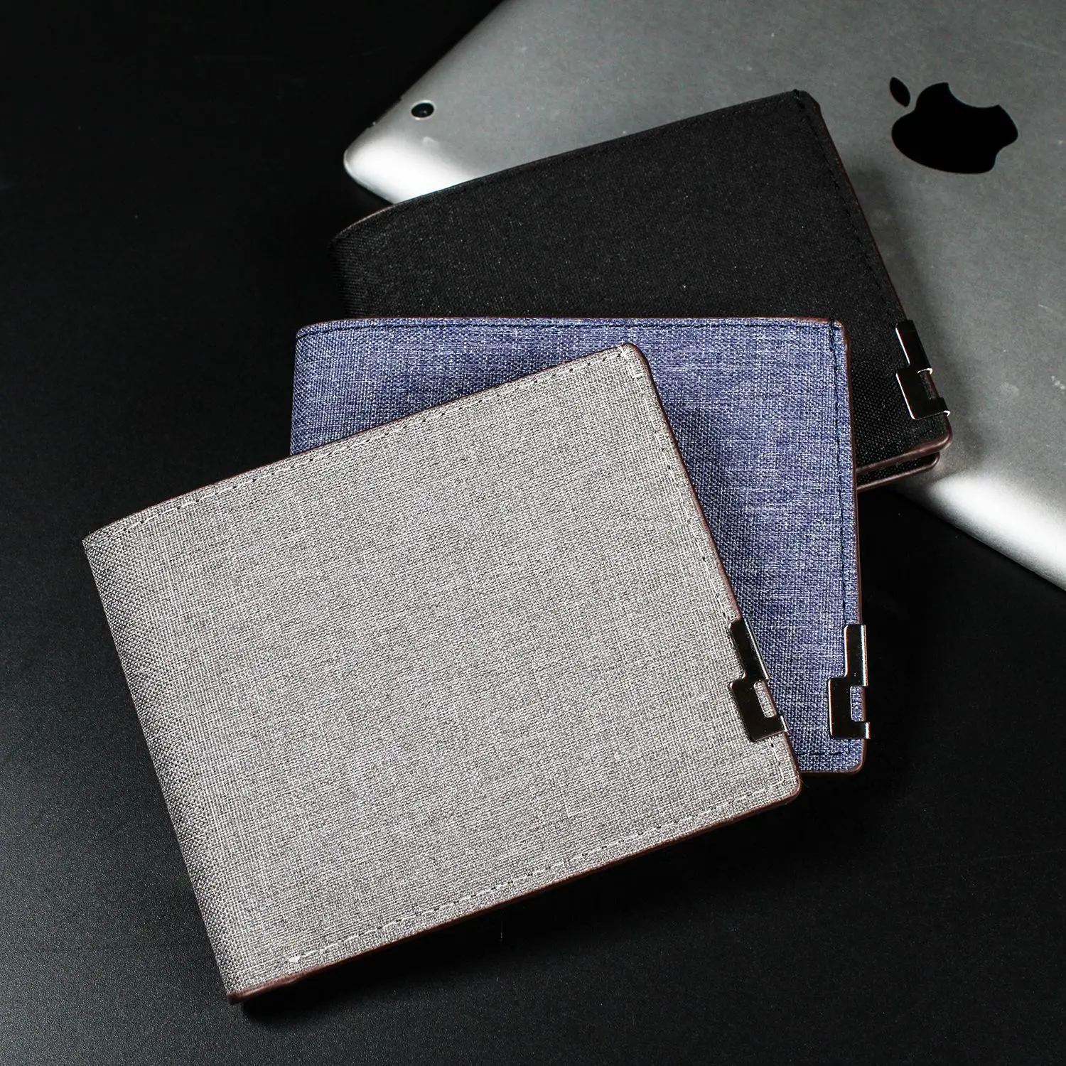 

New Men's Wallet Photo Money Credit Multi-card Slot Card Holder Business Fashion Minimalist Denim Foldable Ultra-Thin Coin Purse