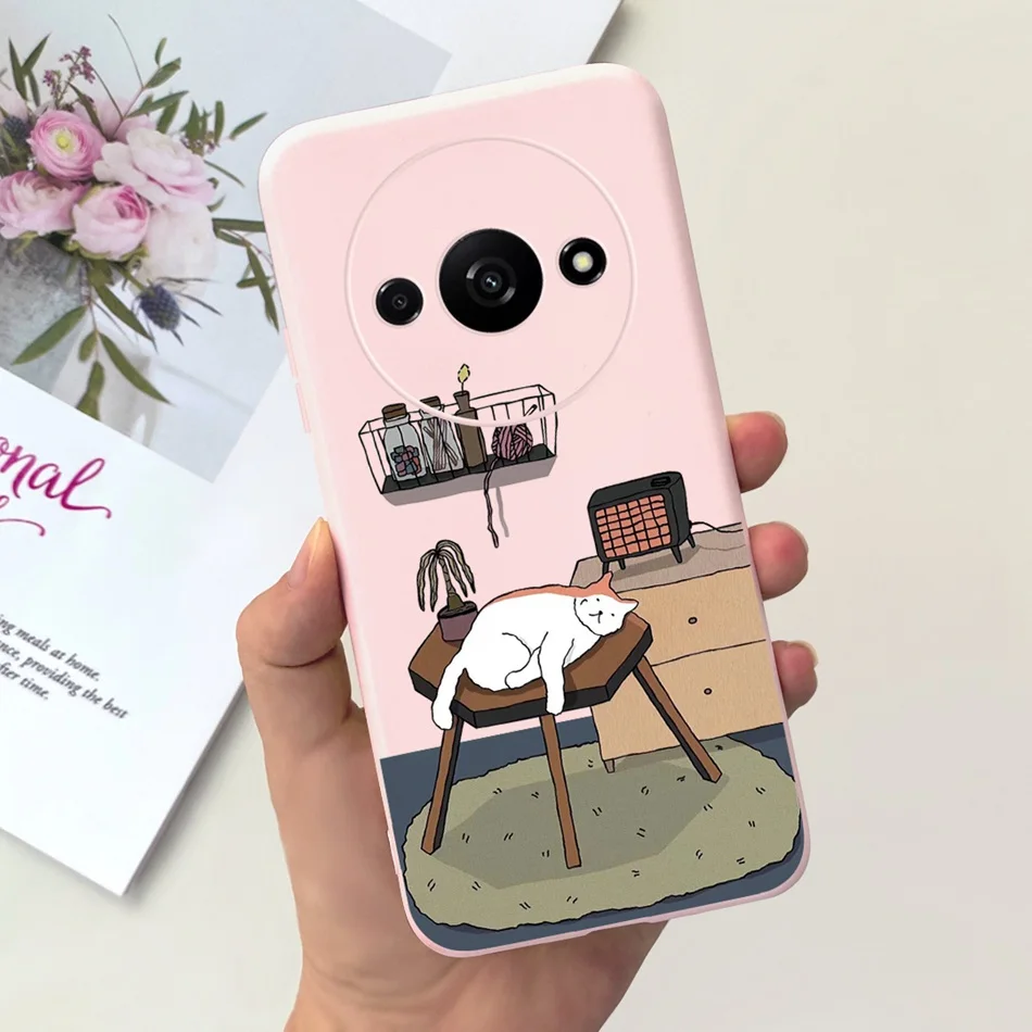 Fashion Moon Pattern Soft Silicone Protective Phone Case Back Cover