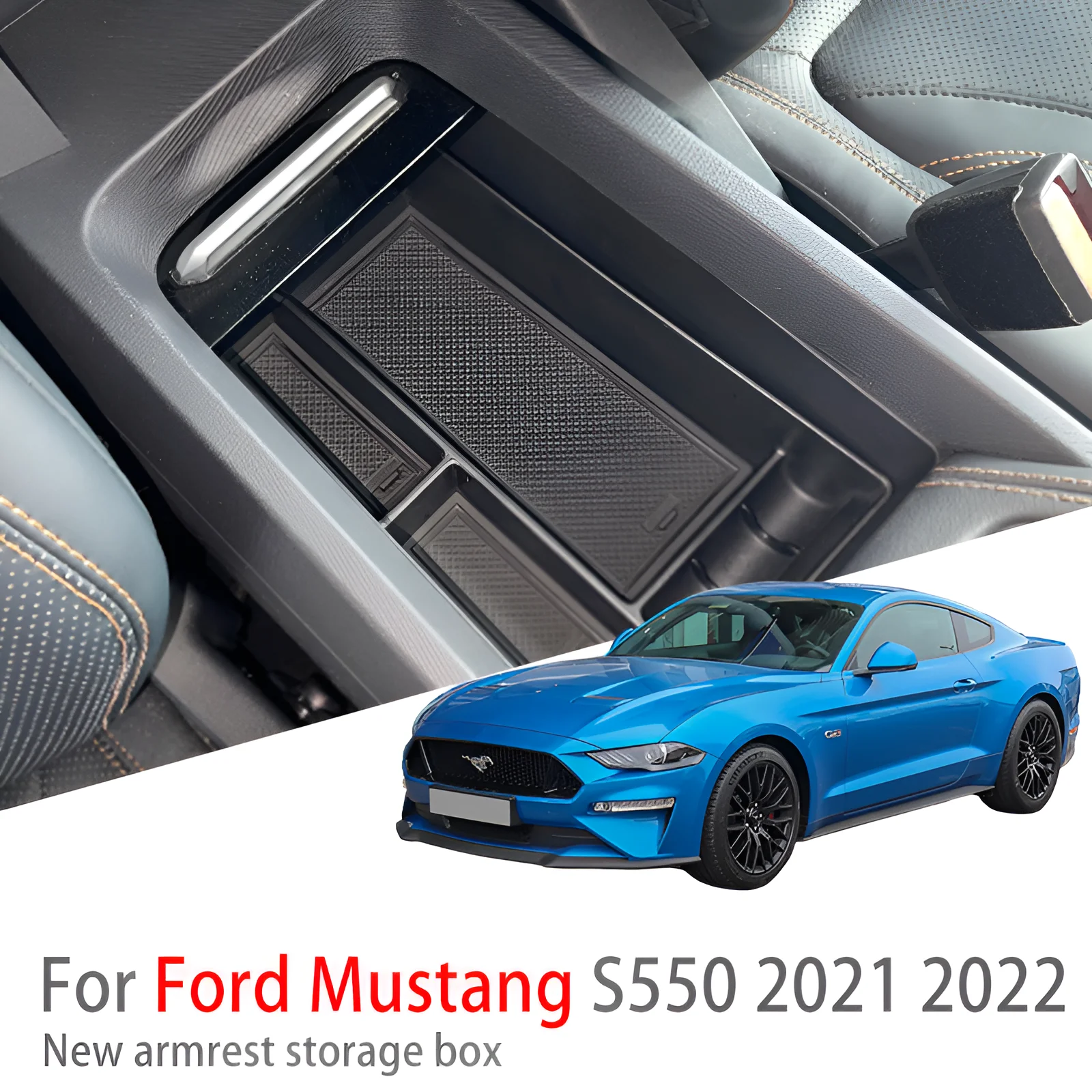 Ford Mustang S550 2021–2022 Center Console Armrest Storage Box – Real ...
