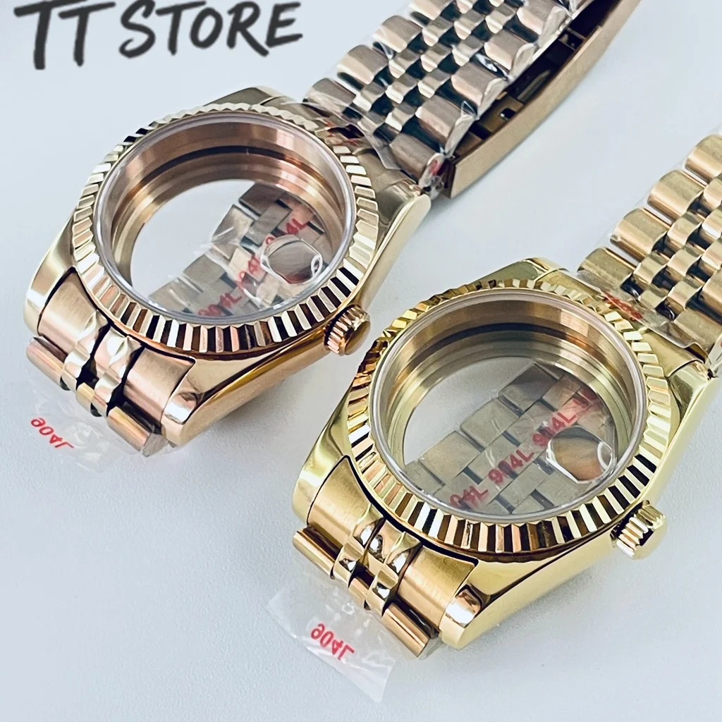 Gold Rose Watch Case with Top Waterproof Sapphire Crystal